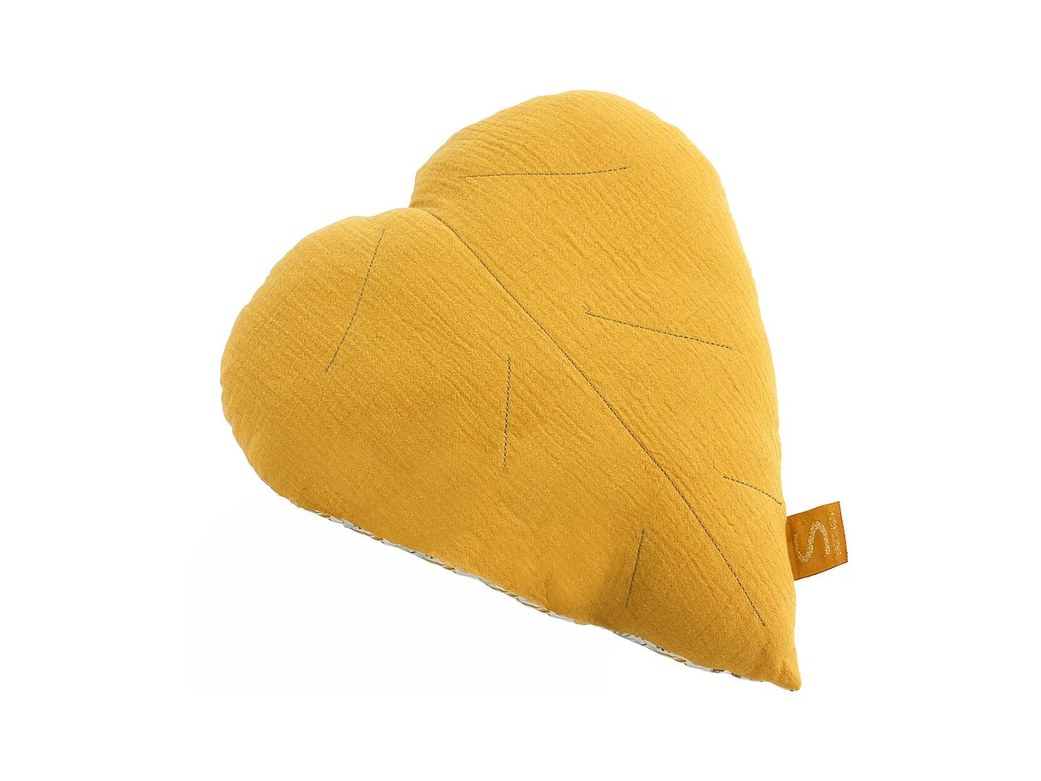 Coussin déco 30x30cm en coton jaune PROMENONS NOUS - Sauthon