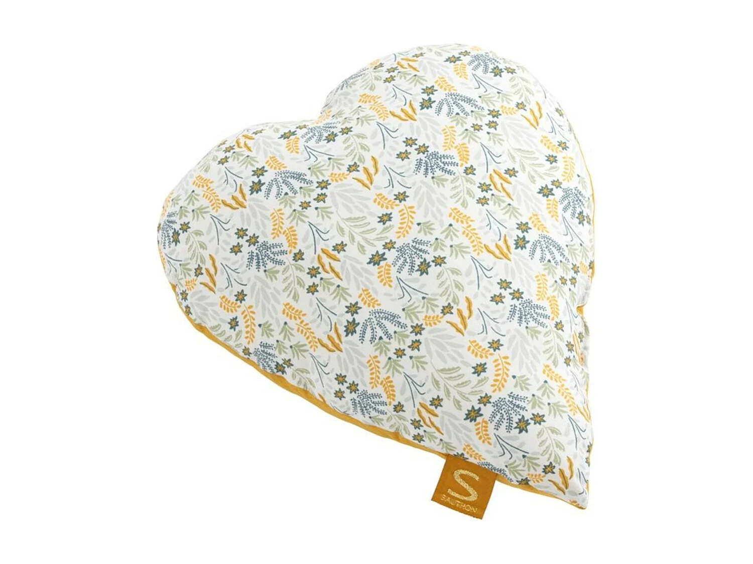 Coussin déco 30x30cm en coton jaune PROMENONS NOUS - Sauthon