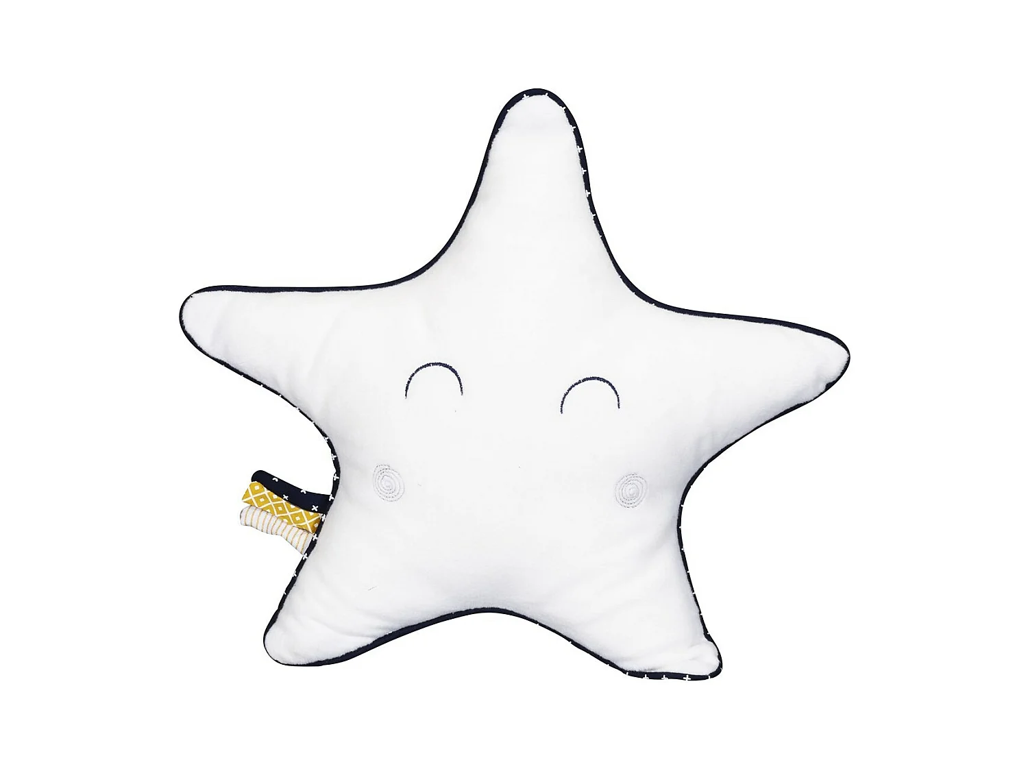 Cuscino a stella in cotone bianco