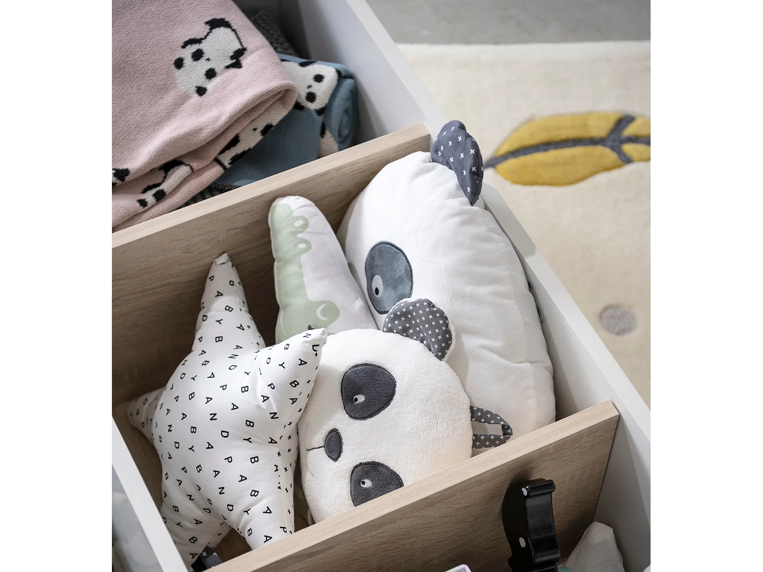 Coussin étoile 30x8cm en coton blanc CHAO CHAO - Sauthon