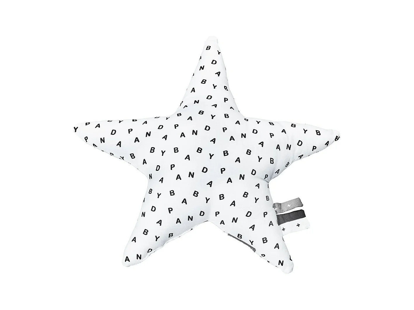 Cojín estrella algodón blanco 30x8cm