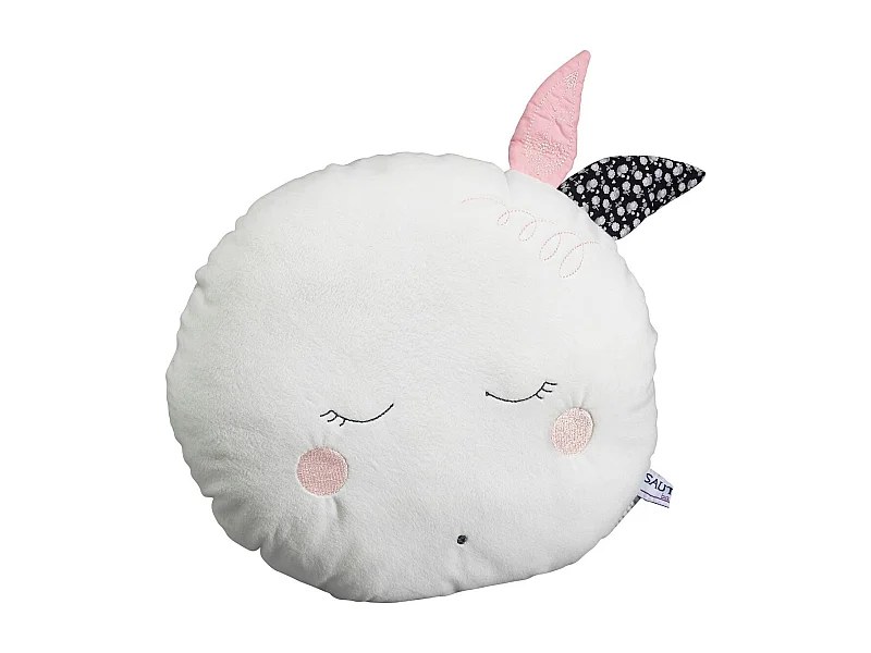 Cuscino luna in poliestere bianco 30x30cm