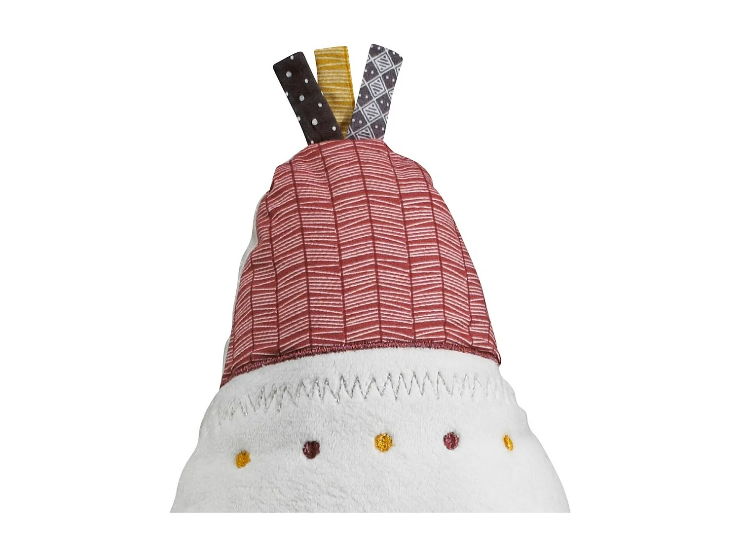 Cojín Tipi de poliéster blanco 27x22cm