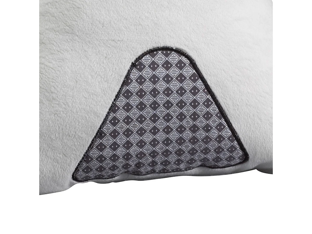 Cojín Tipi de poliéster blanco 27x22cm