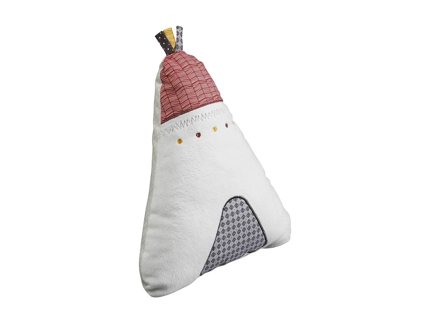 Coussin déco Tipi 27x22cm en polyester blanc TIMOUKI - Sauthon
