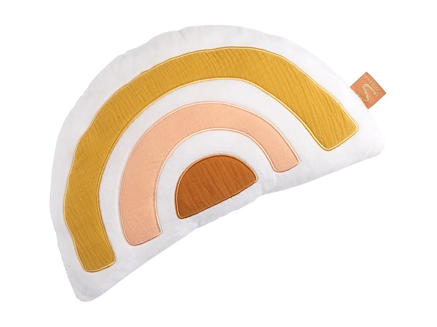 Coussin arc en ciel 35x20cm en coton blanc SUNLIGHT - Sauthon