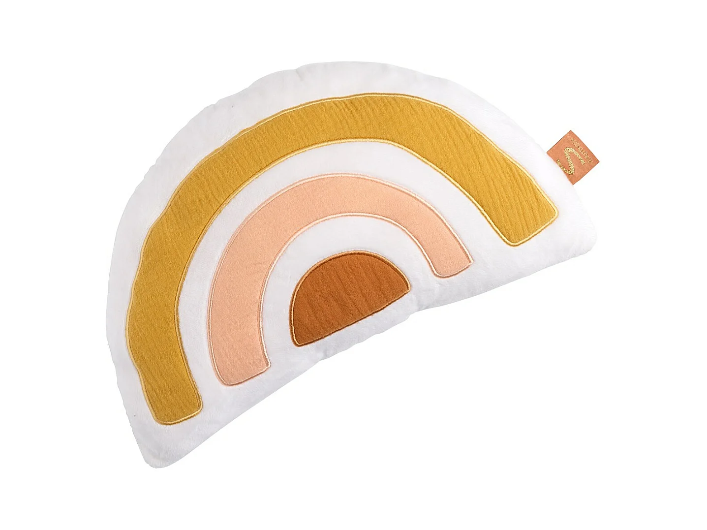 Coussin arc en ciel 35x20cm en coton blanc SUNLIGHT - Sauthon