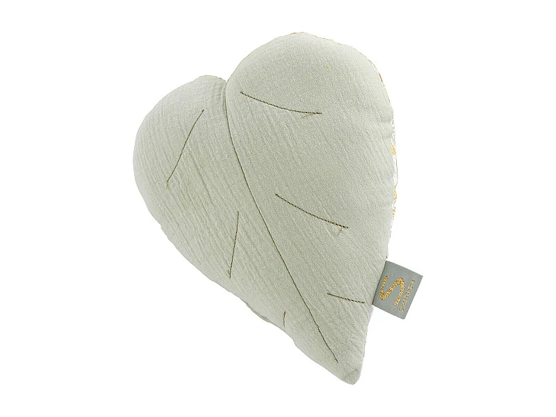 Cojín de algodón verde lima 26x23cm