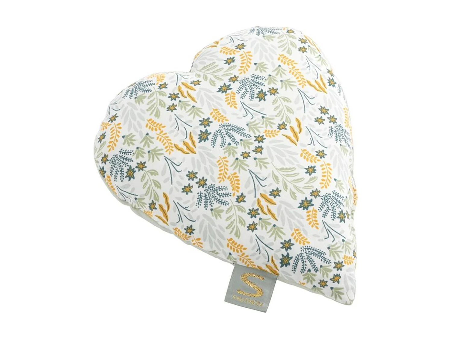 Coussin déco 26x23cm en coton vert tilleul PROMENONS NOUS - Sauthon