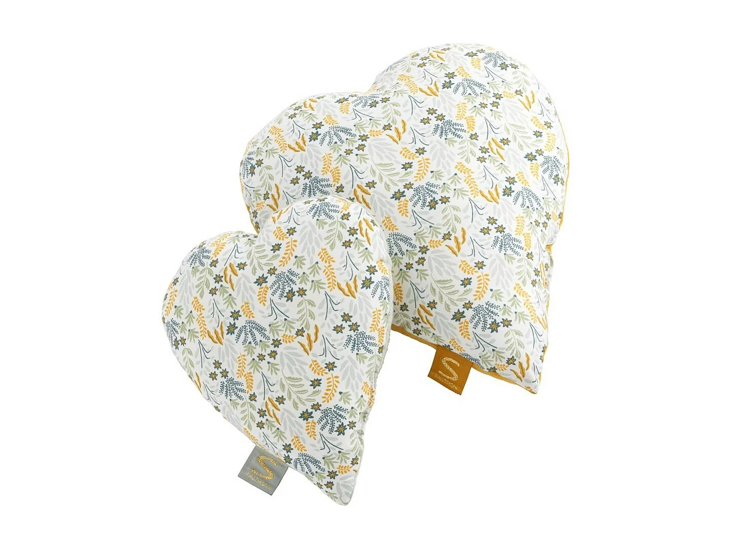 Coussin déco 26x23cm en coton vert tilleul PROMENONS NOUS - Sauthon