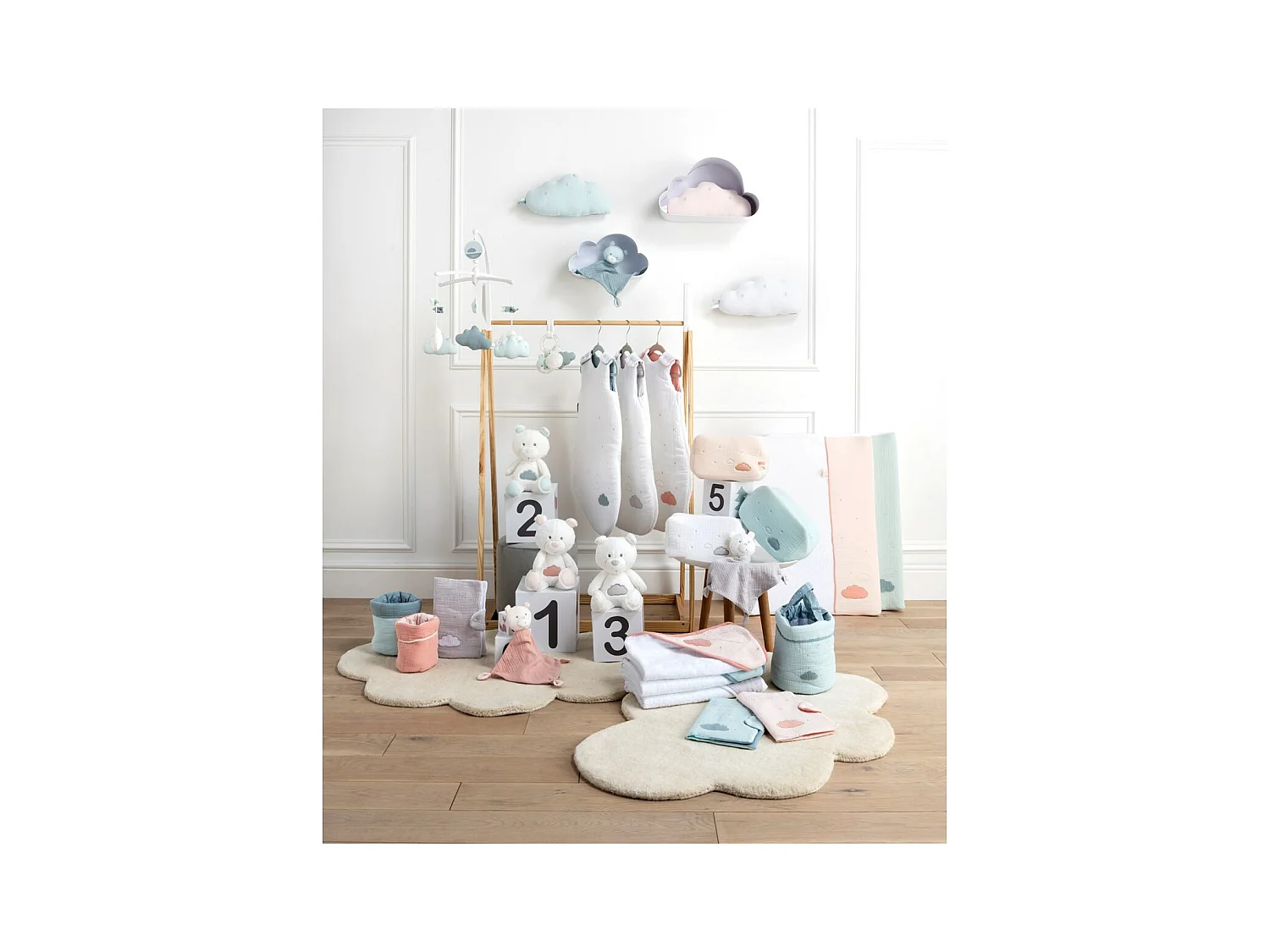 Coussin nuage en coton LILY - Sauthon