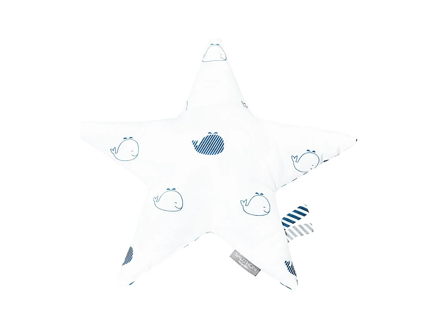 Cuscino a stella in cotone bianco