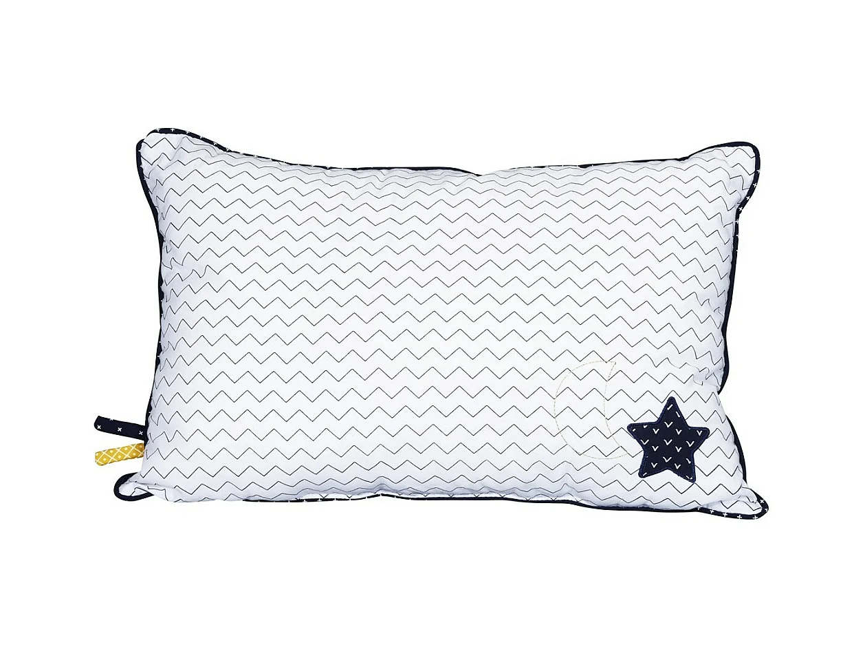 Cuscino rettangolare in cotone bianco