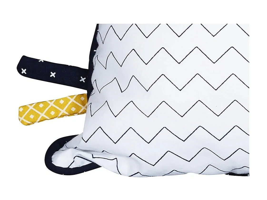 Cuscino rettangolare in cotone bianco