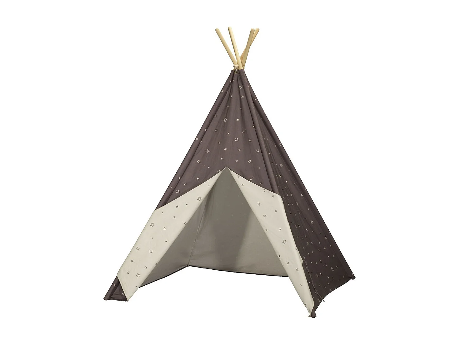 Tipi en toile en coton gris LAZARE - Sauthon