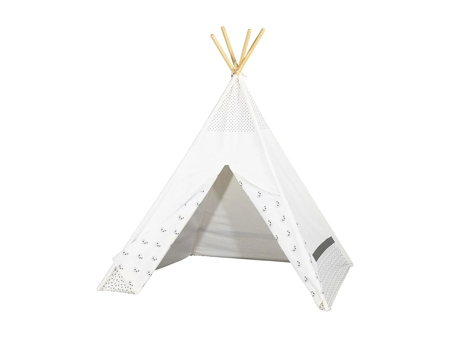 Tipi en toile en coton blanc CHAO CHAO - Sauthon