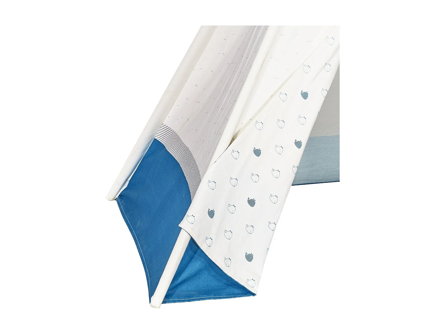 Tipi en toile en coton blanc BLUE BALEINE - Sauthon