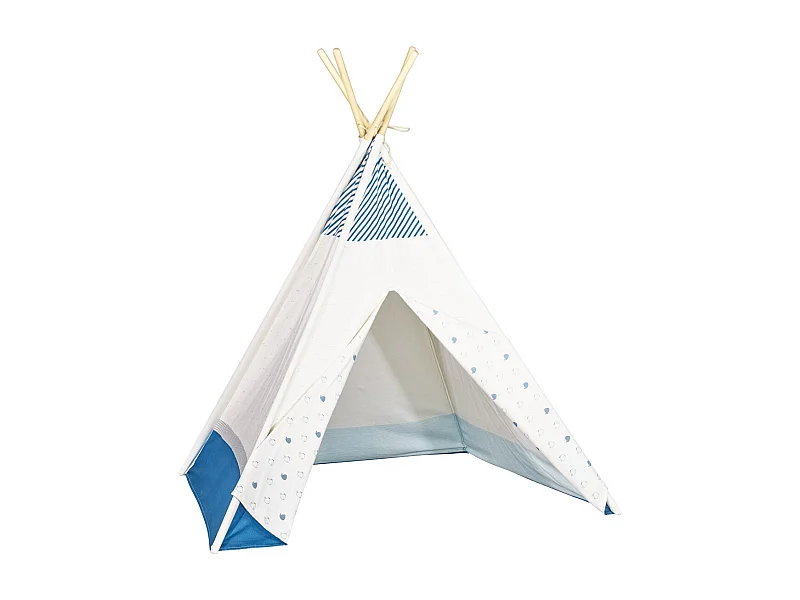 Tipi en toile en coton blanc BLUE BALEINE - Sauthon