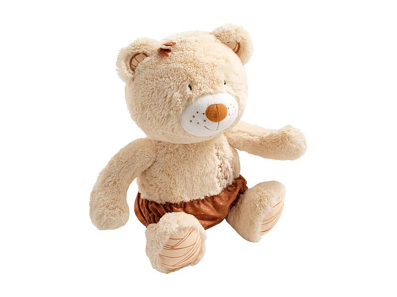 Orsetto beige con dettagli ricamati