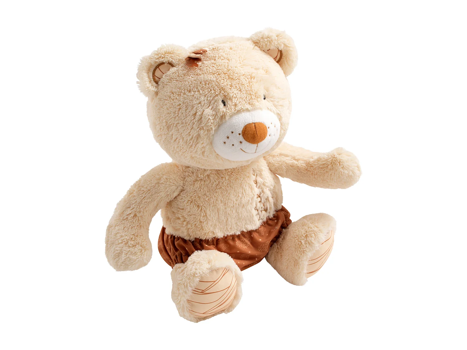 Osito beige con detalles bordados