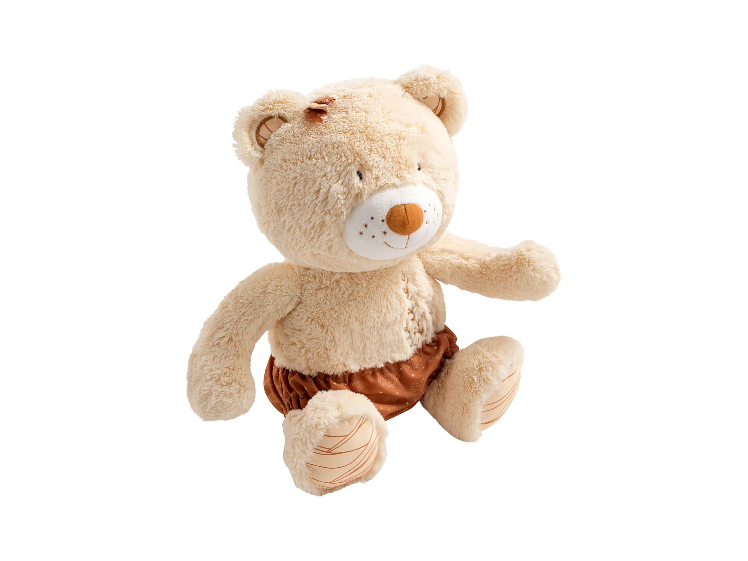 Orsetto beige con dettagli ricamati
