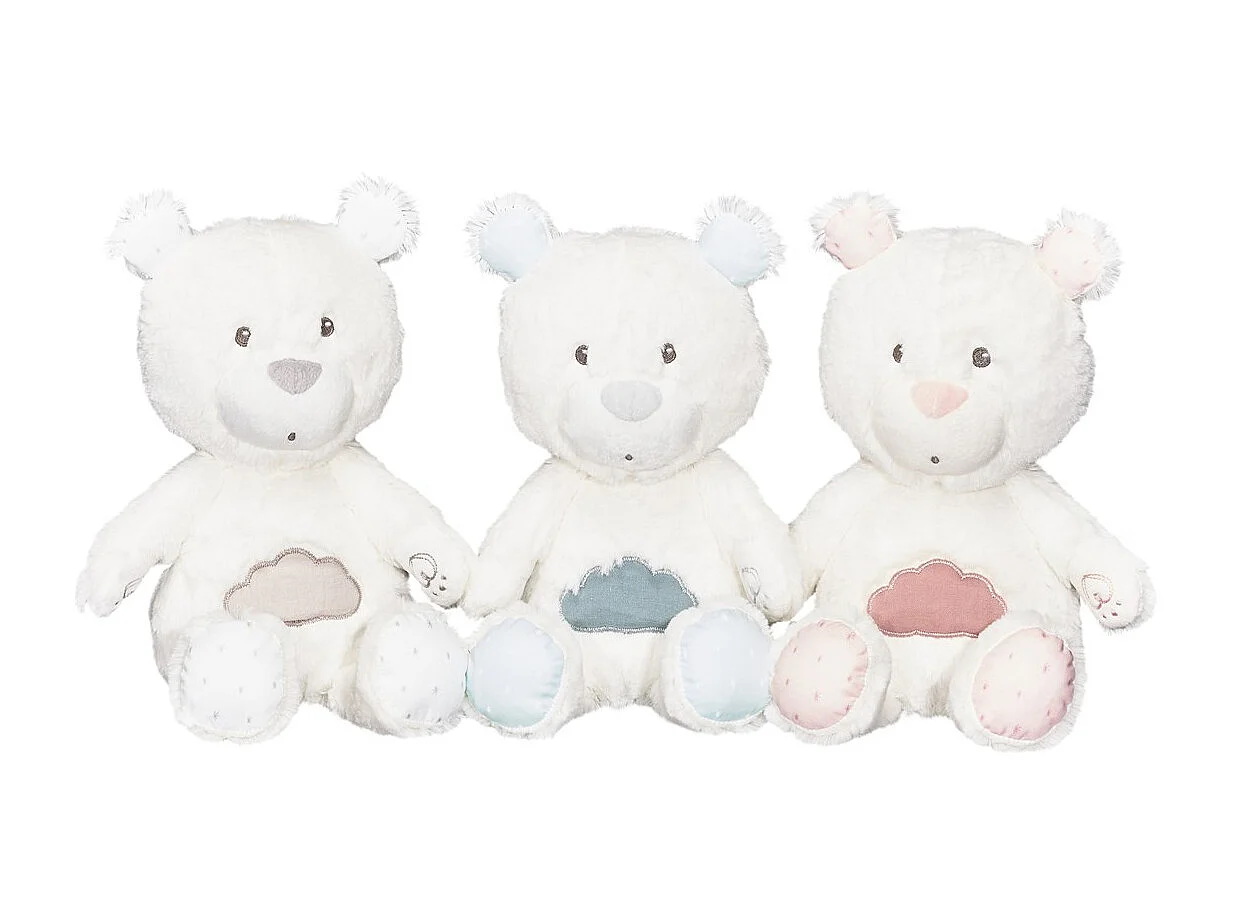 Doudou en velours blanc LILY - Sauthon