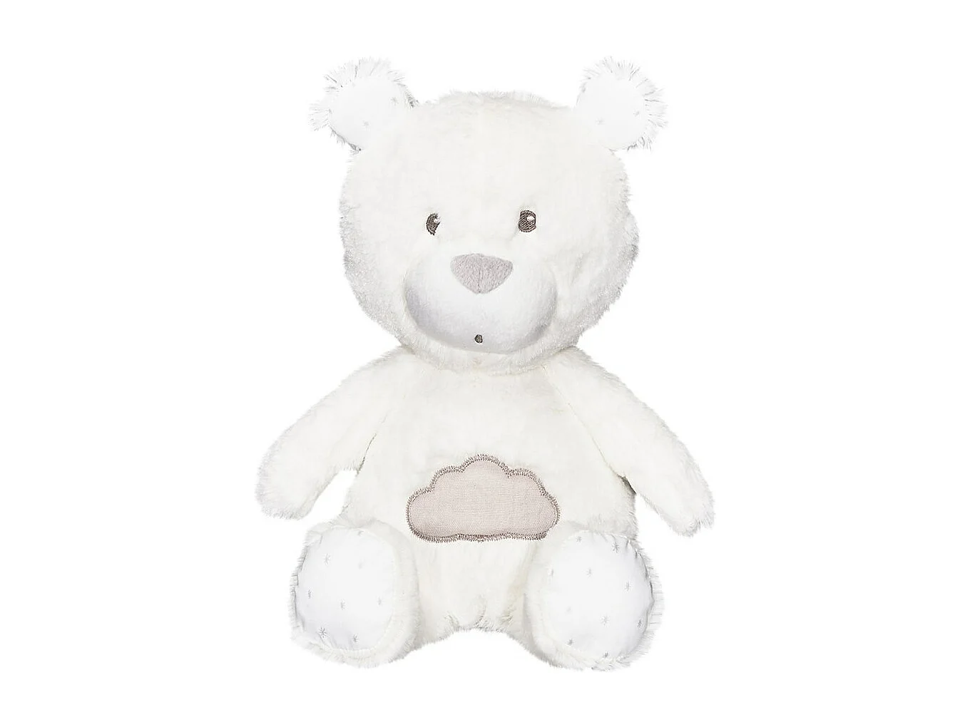 Peluche de terciopelo blanco