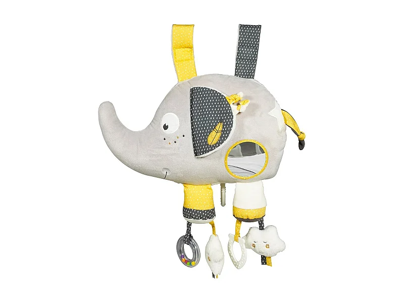 Giocattolo musicale e LED in velluto grigio