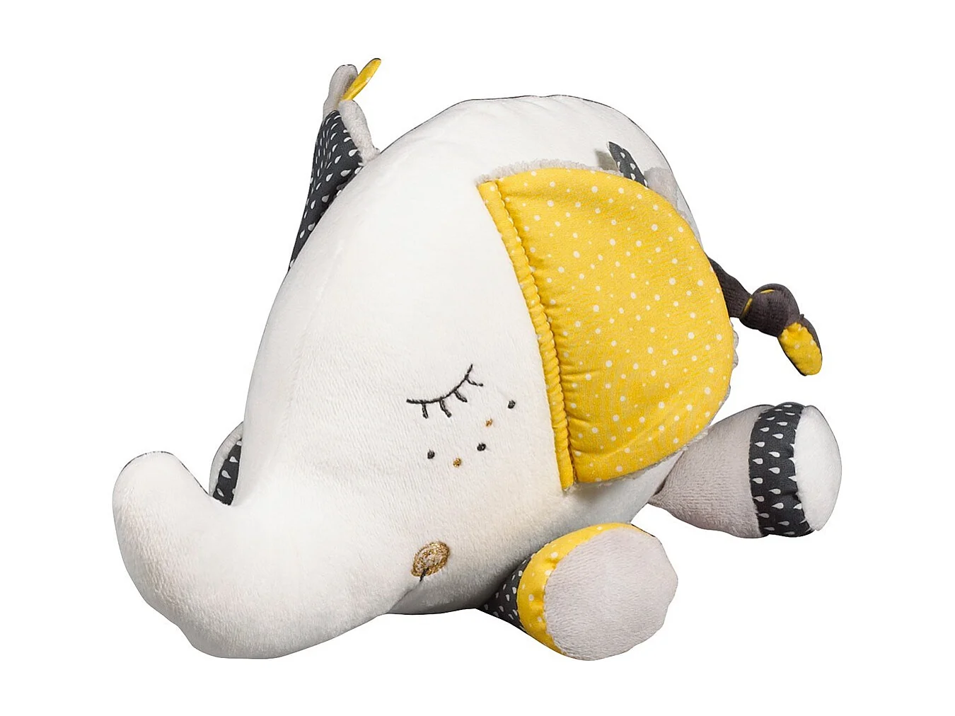 Doudou Eléphant en velours BABYFAN - Sauthon