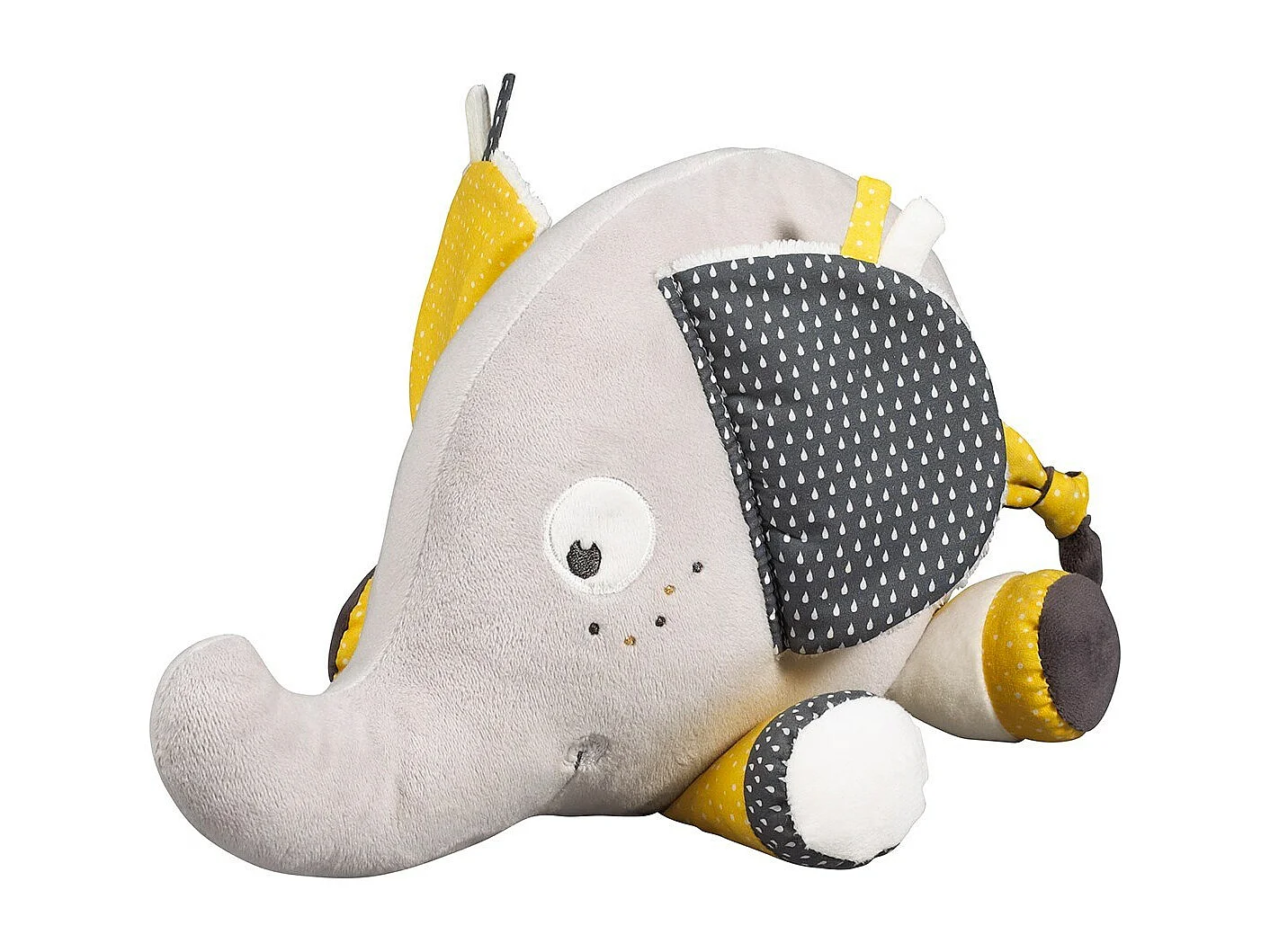 Doudou Eléphant en velours BABYFAN - Sauthon