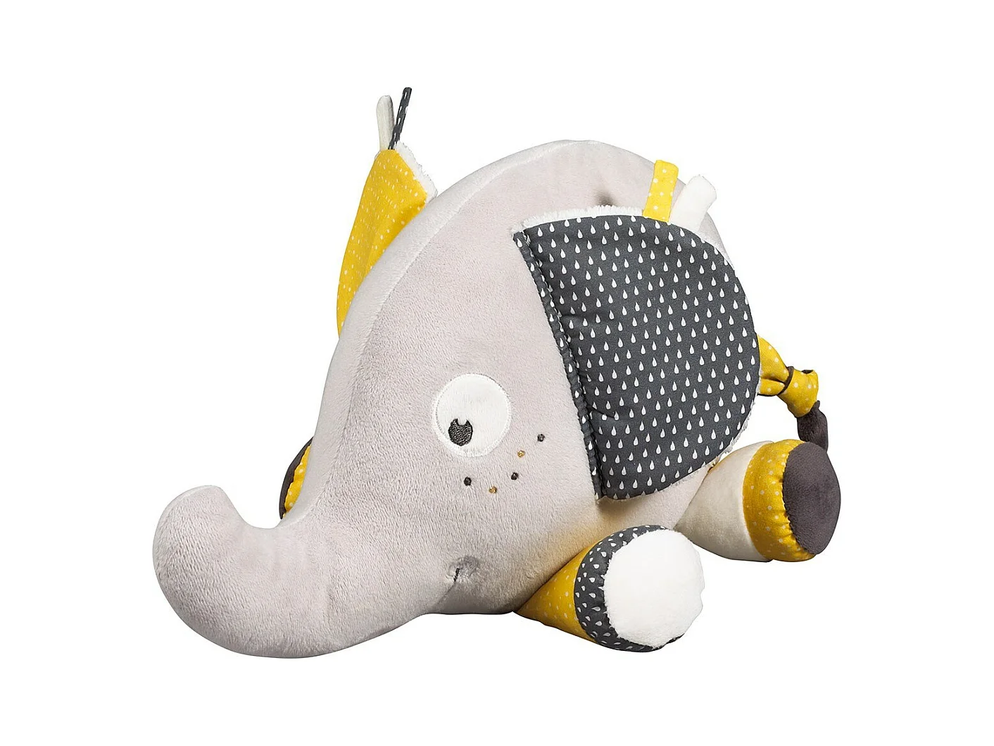 Doudou Eléphant en velours BABYFAN - Sauthon