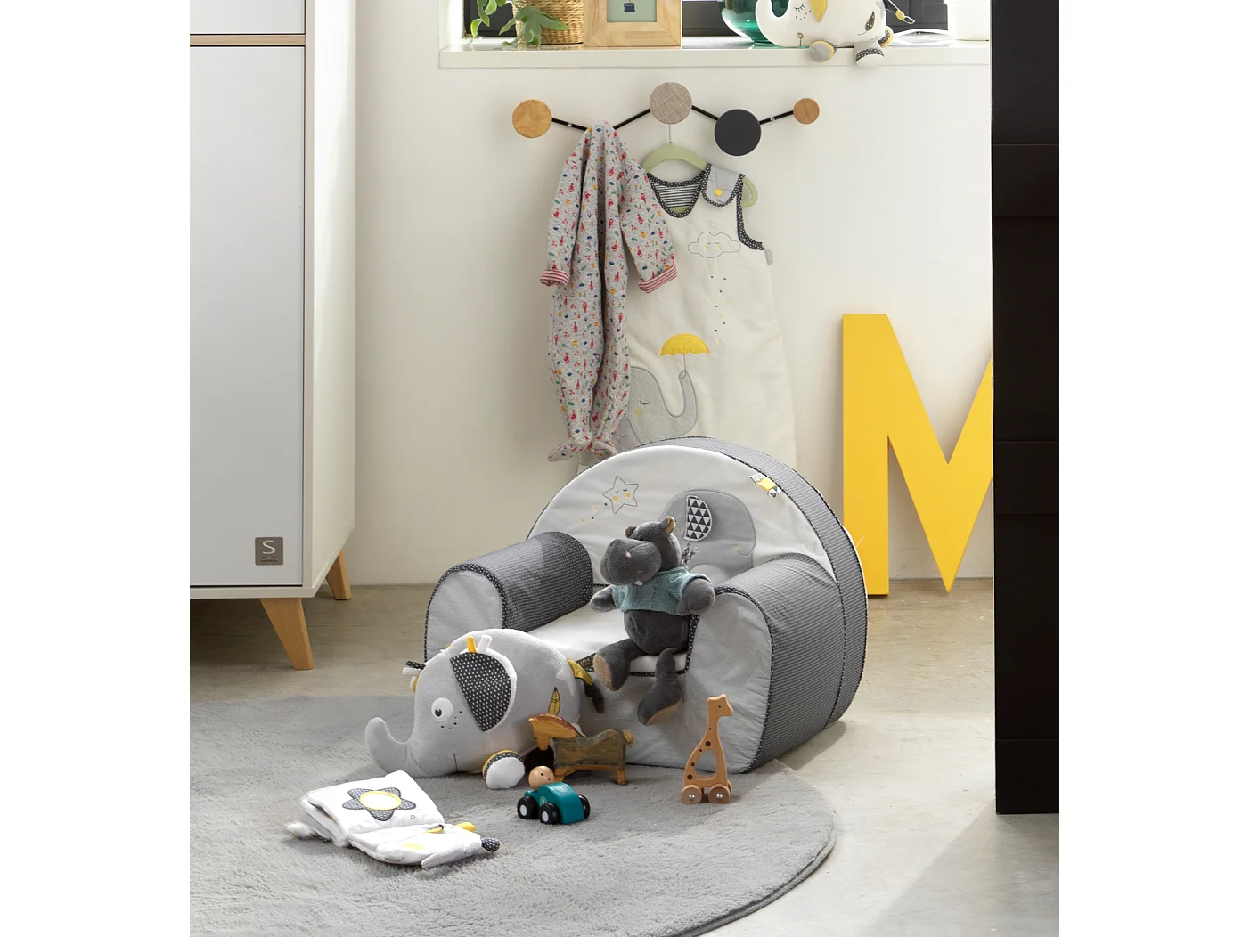 Peluche elefante de terciopelo