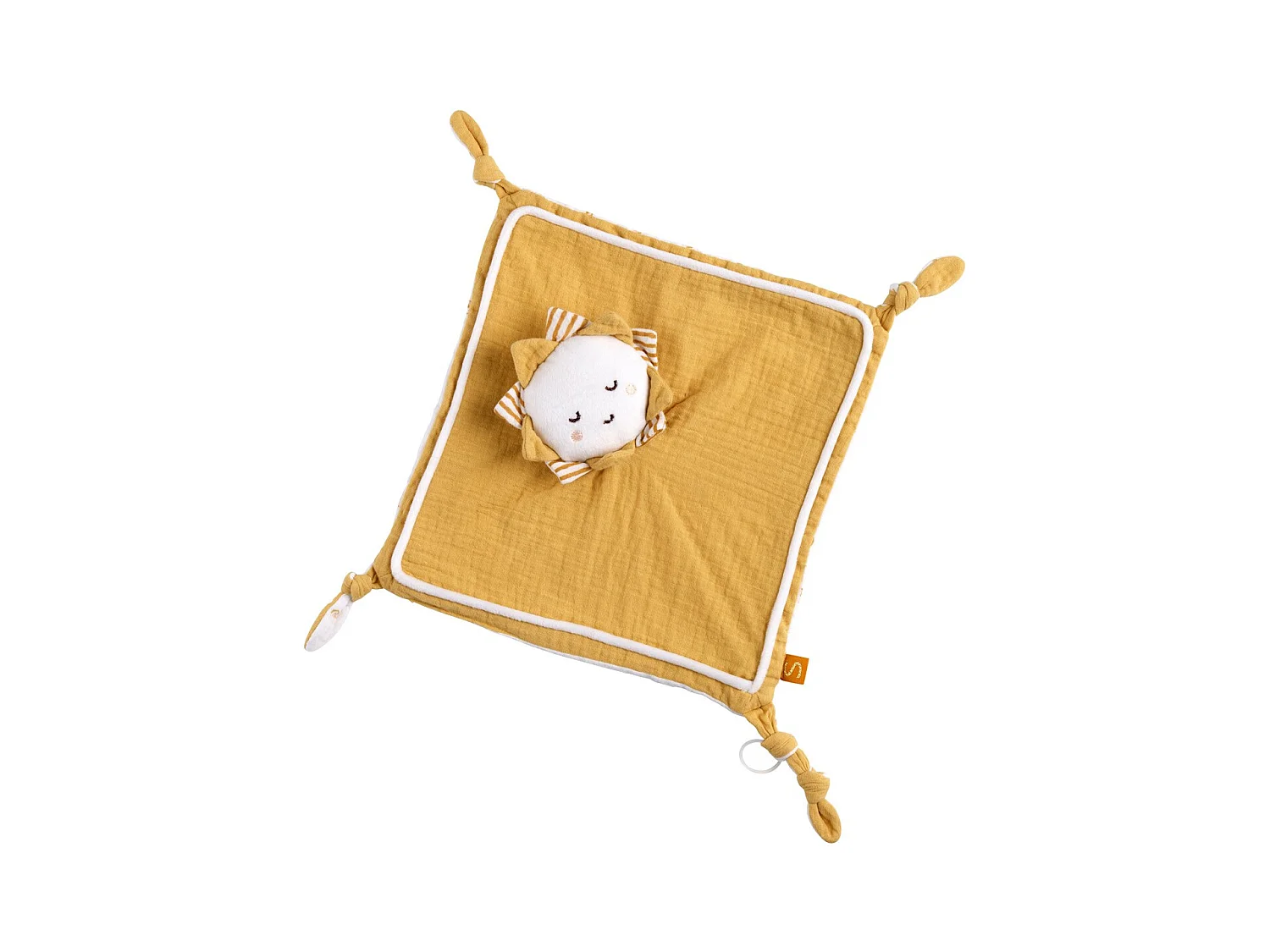 Peluche sole in cotone bianco