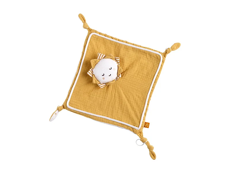 Peluche sole in cotone bianco