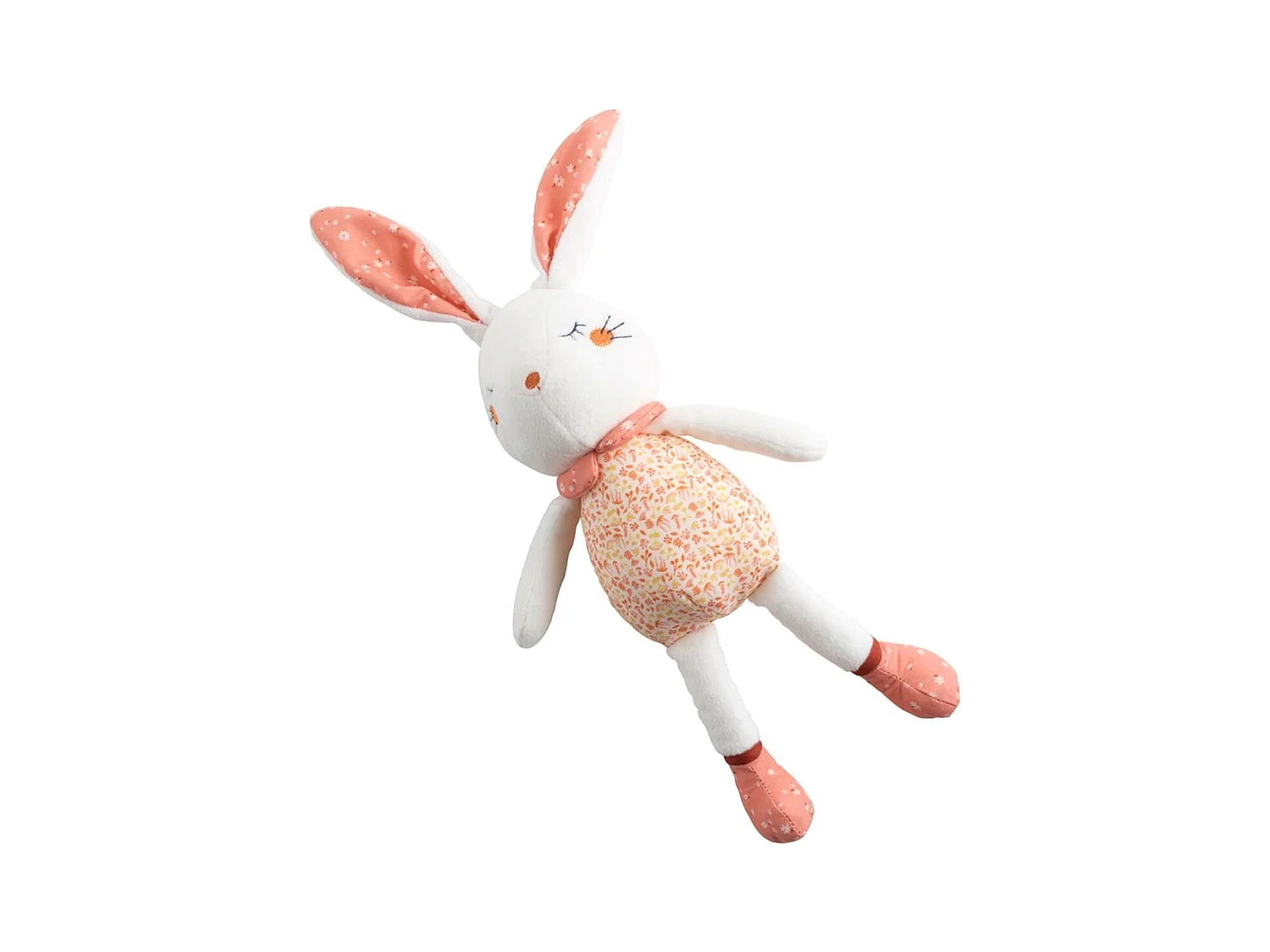 Doudou en velours blanc ESMEE - Sauthon
