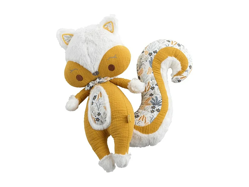 Peluche scoiattolo di velluto giallo scuro