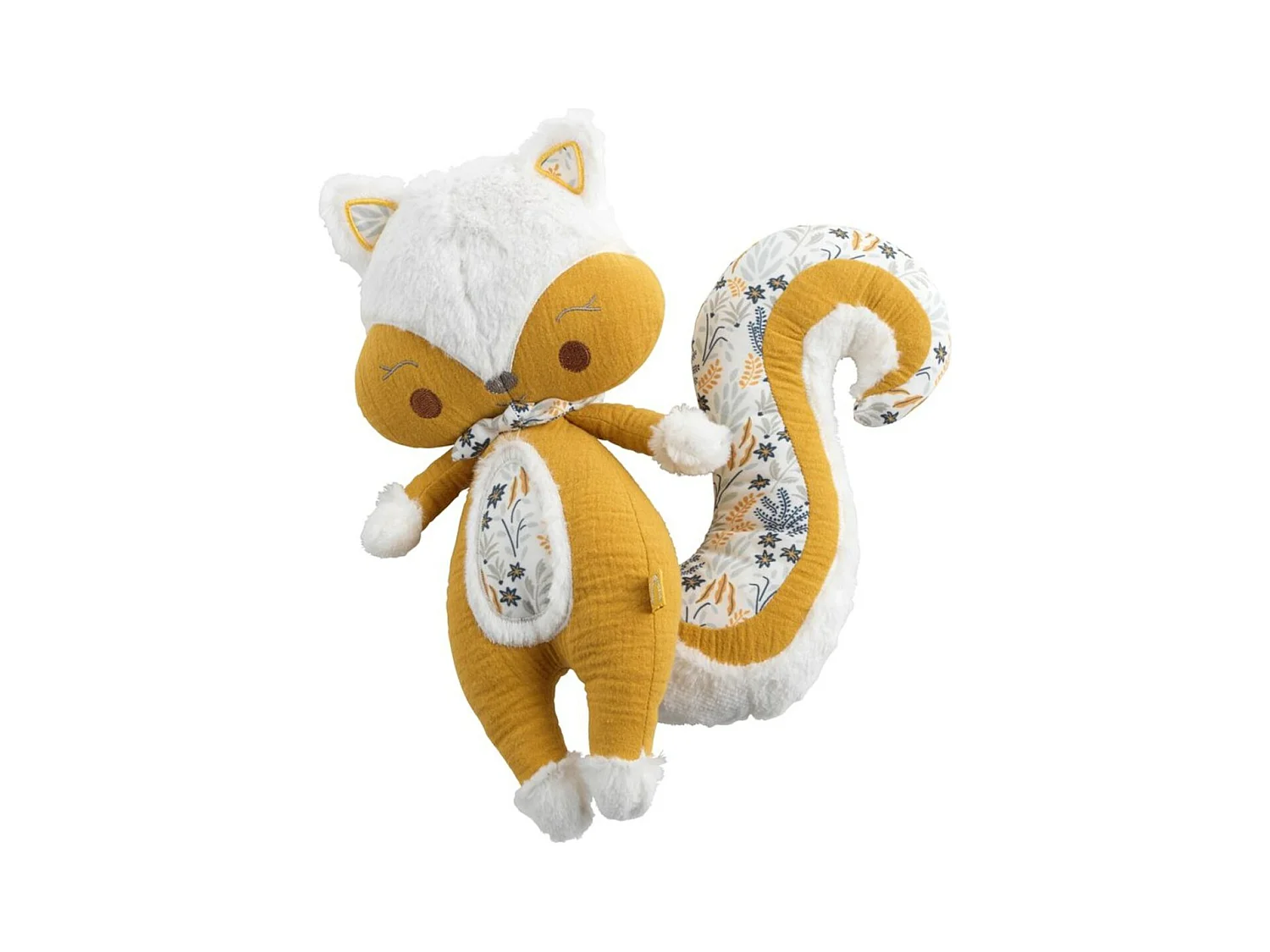 Peluche scoiattolo di velluto giallo scuro