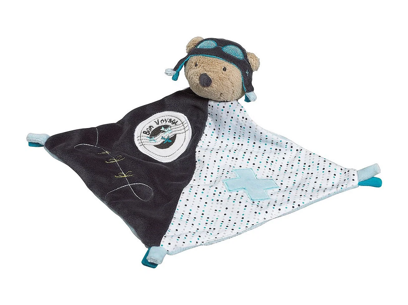 Pañuelo de peluche de terciopelo azul