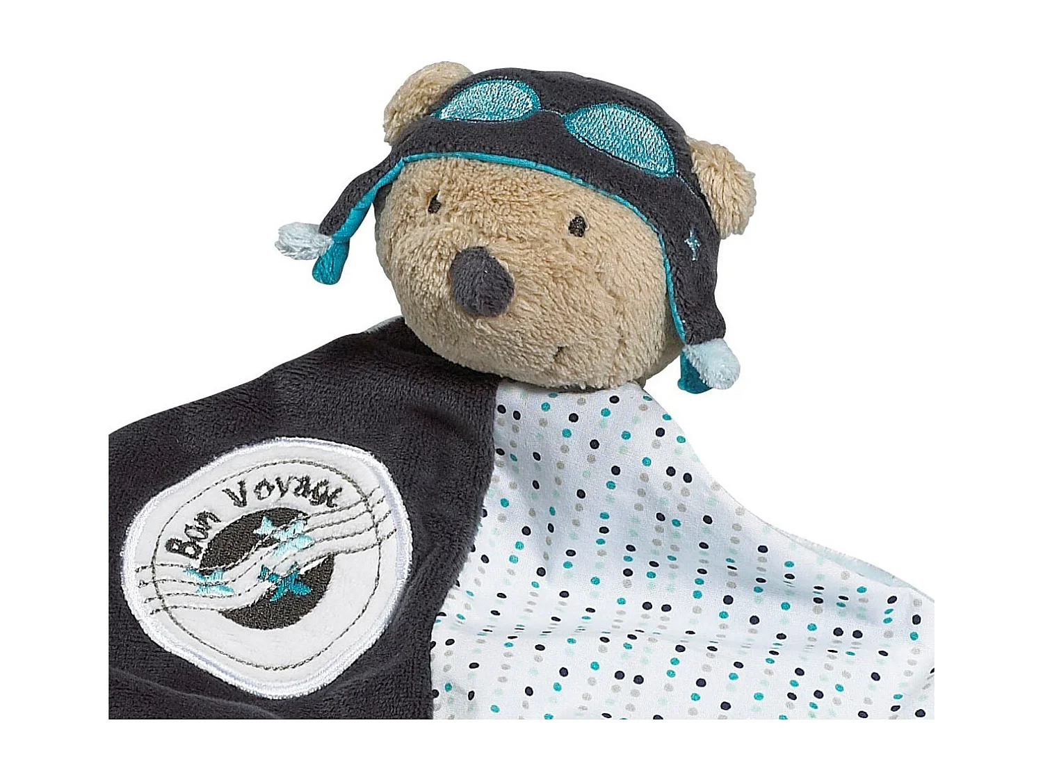 Pañuelo de peluche de terciopelo azul