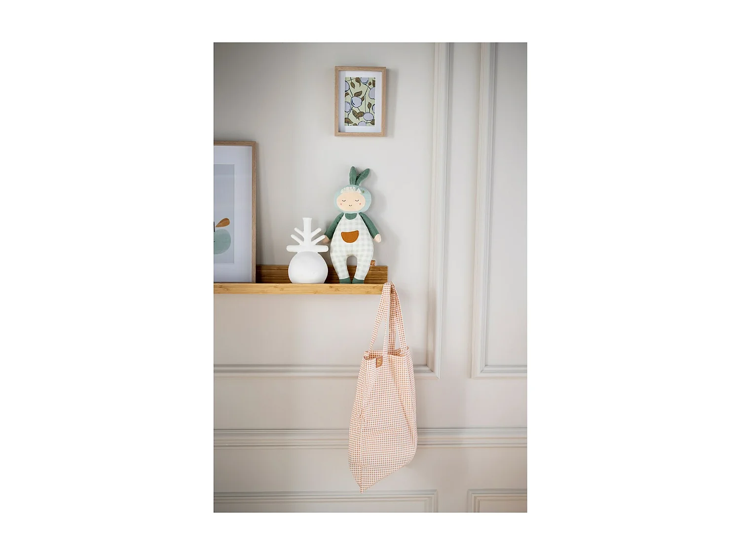 Doudou jardinier en coton Vert tilleul BOTANICA - Sauthon