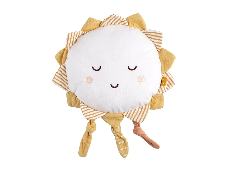 Peluche sole in velluto bianco