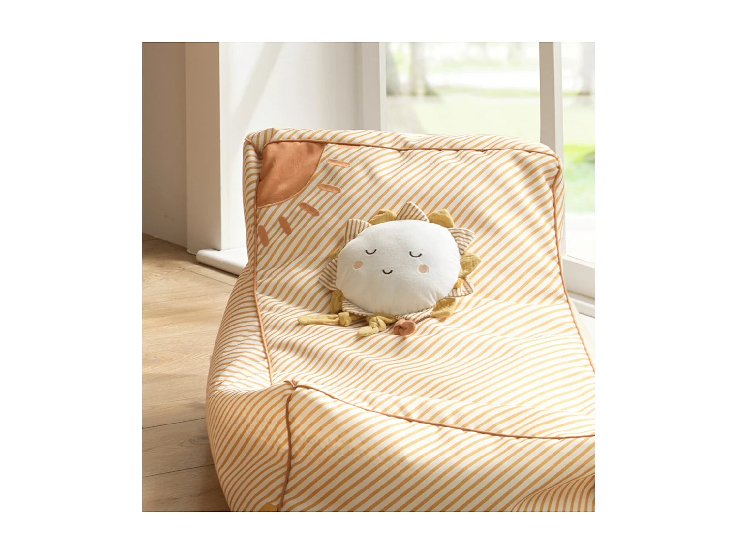 Doudou soleil en velours blanc SUNLIGHT - Sauthon