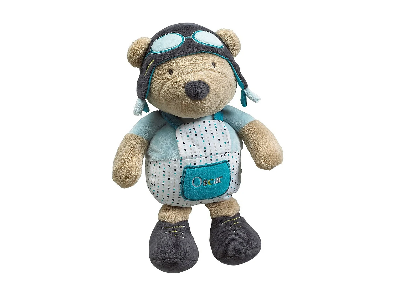 Osito de peluche de terciopelo azul