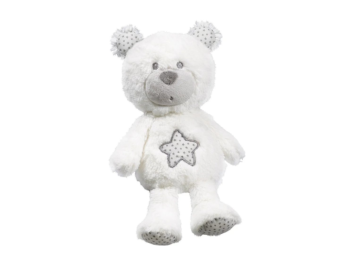 Doudou Ours en polyester blanc CELESTE - Sauthon