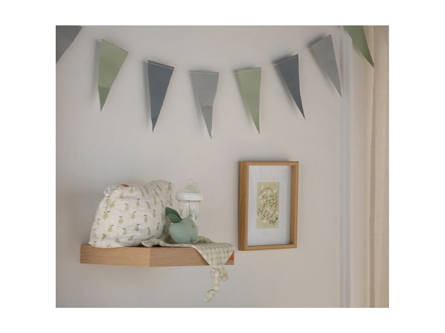 Peluche manzana de algodón verde