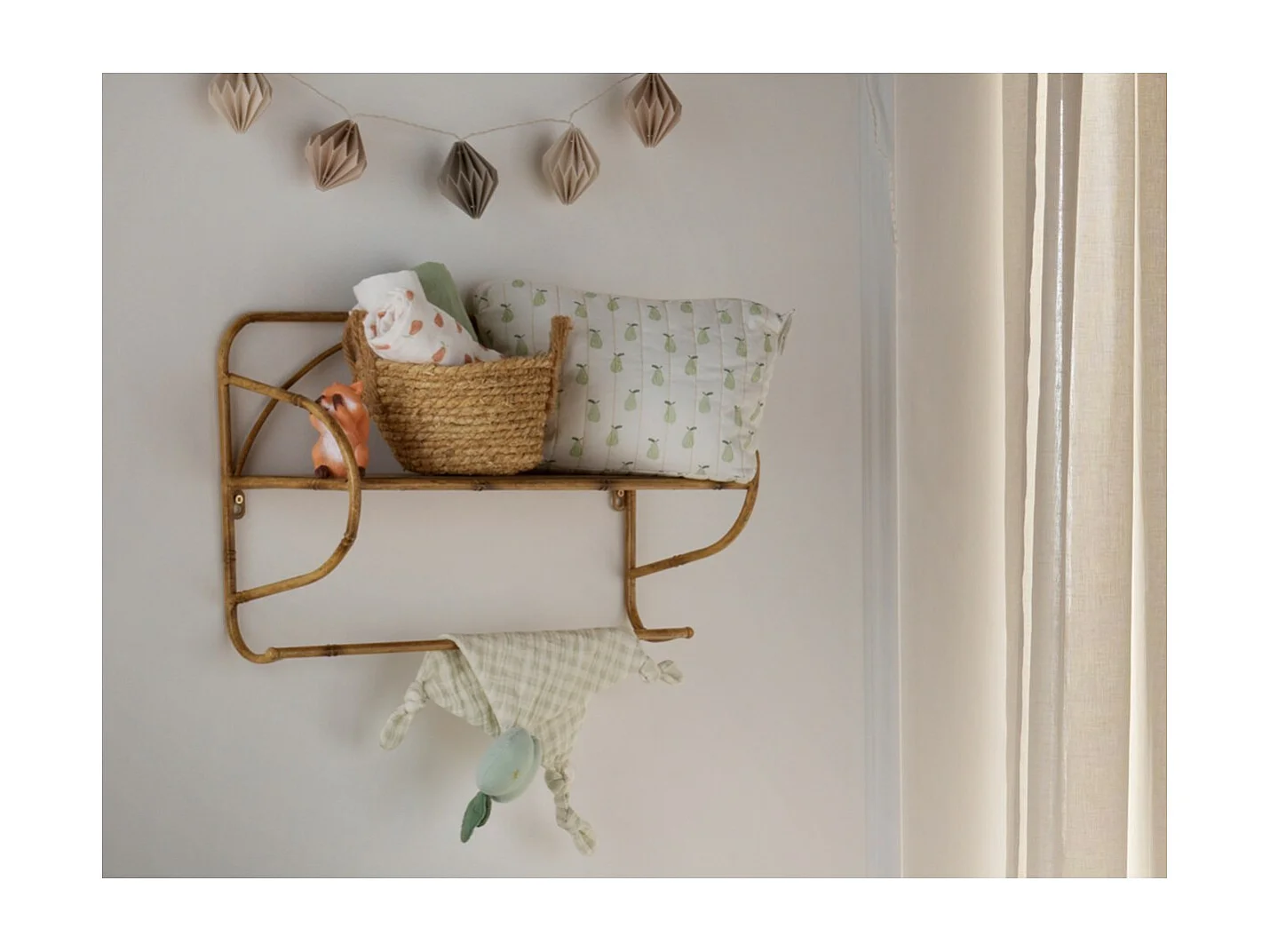 Peluche manzana de algodón verde