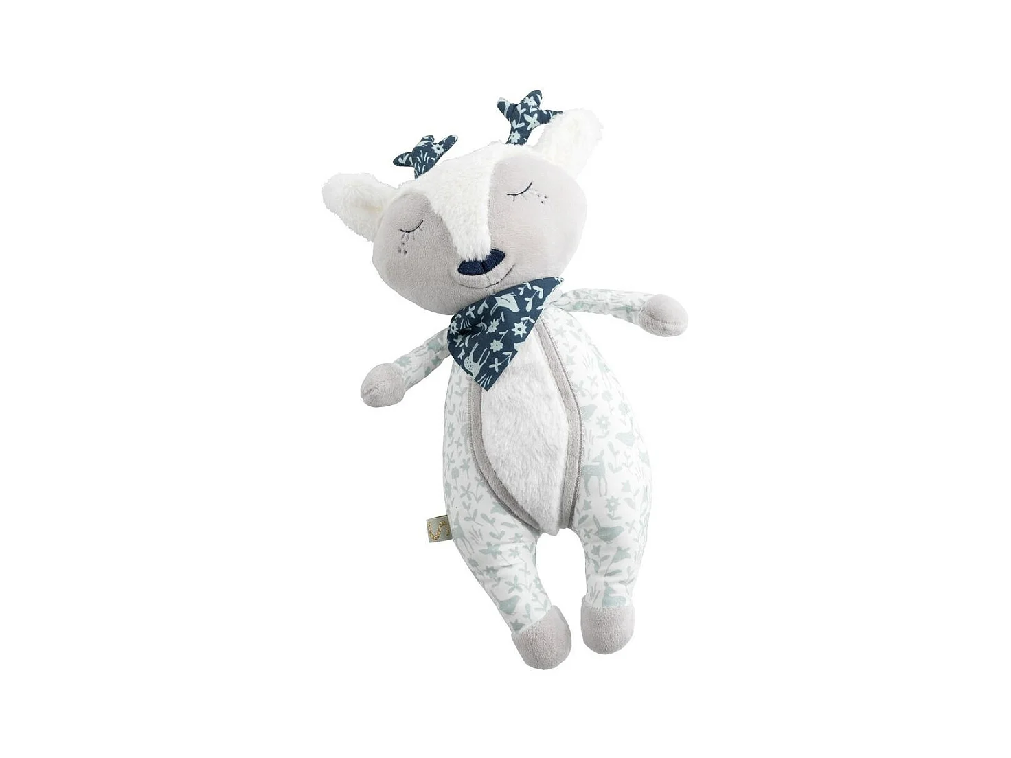 Peluche in velluto grigio scamosciato