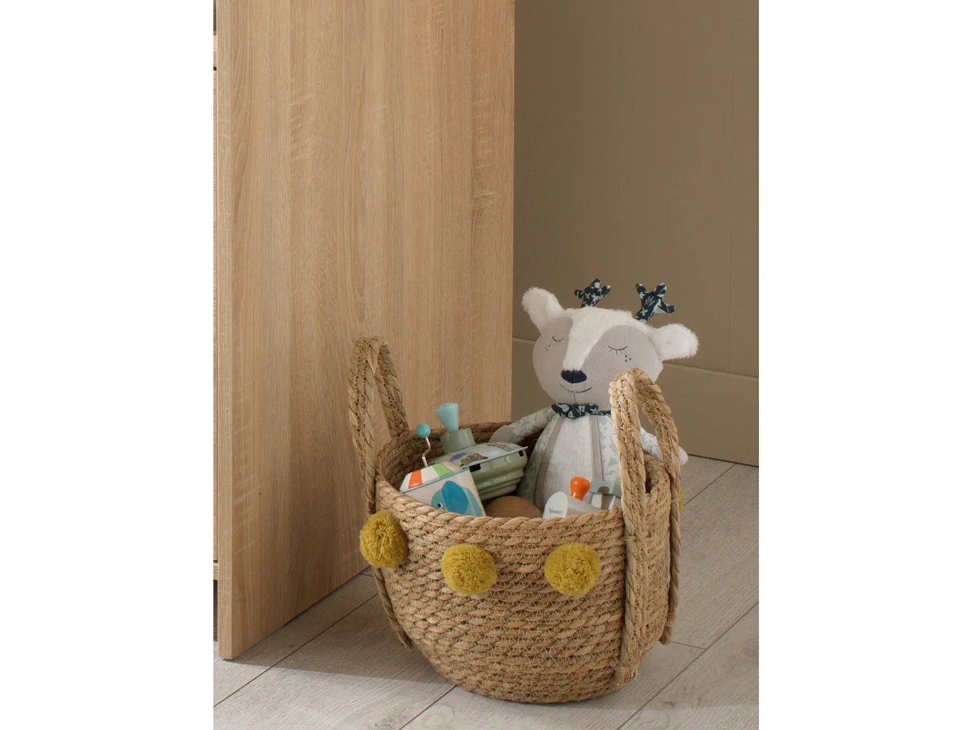 Peluche de ante aterciopelado gris