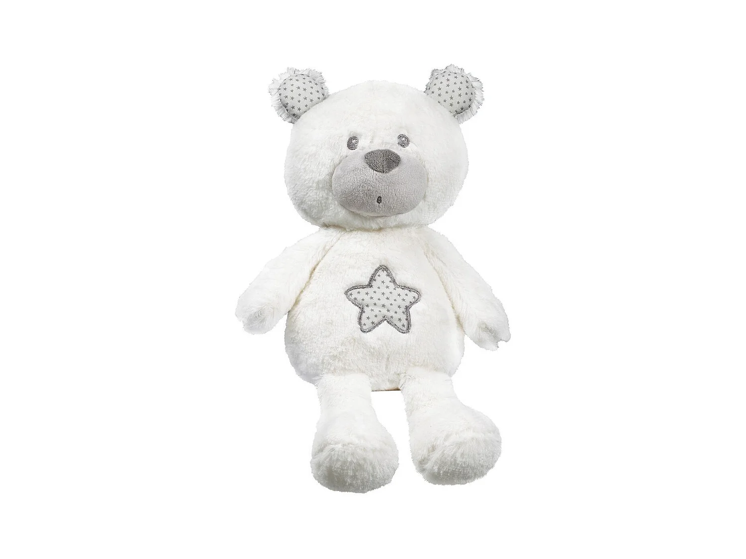Doudou Ours en polyester blanc CELESTE - Sauthon