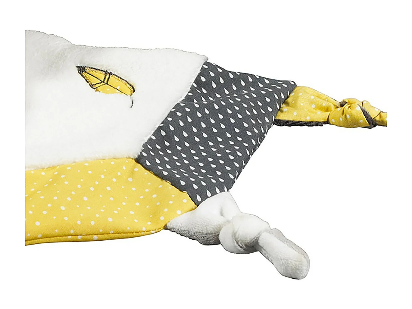 Doudou mouchoir Eléphant en velours gris BABYFAN - Sauthon